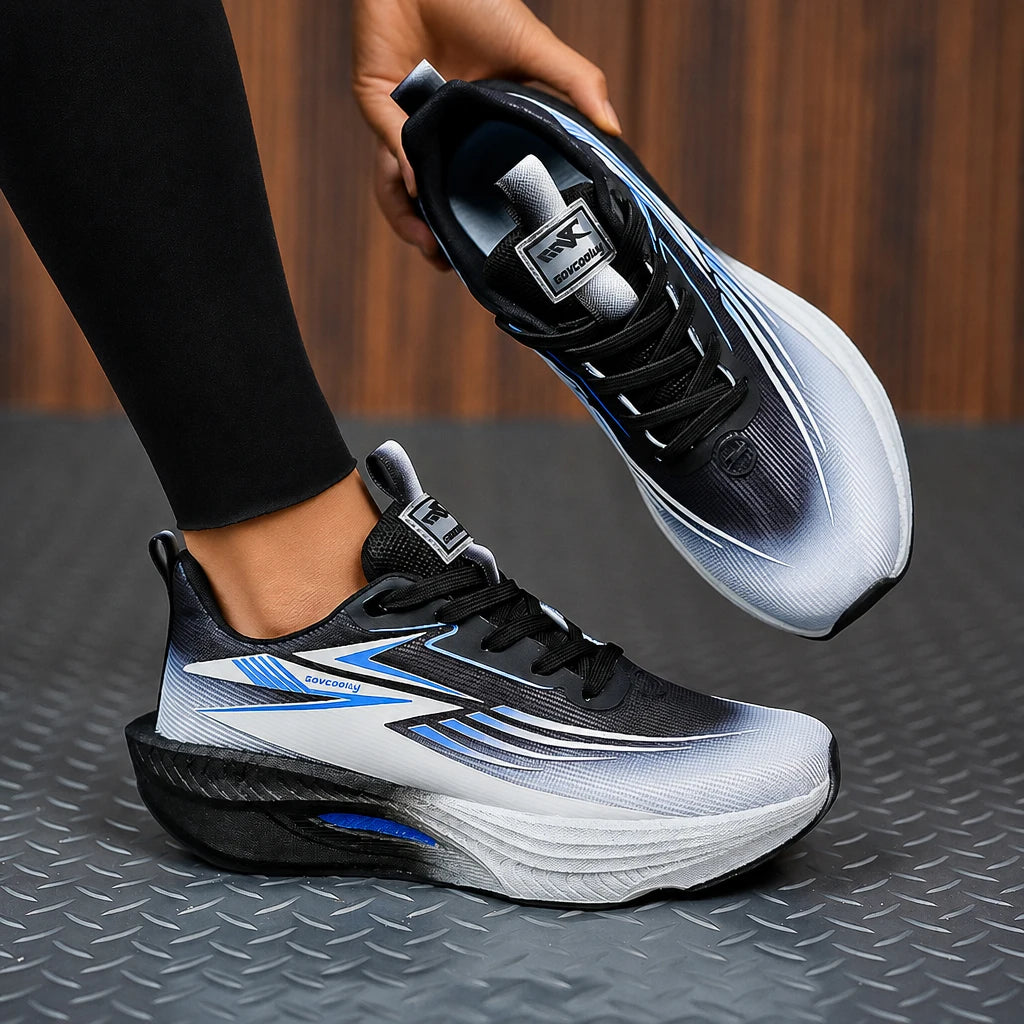 Men Running Shoes Carbon Board Air Cushion Marathon Sneakers Breathable Lightweight Women's Comfortable Speciality Sports Shoes