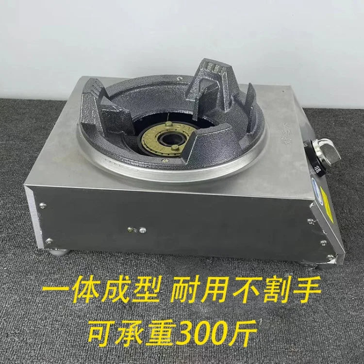 Single Double Burner Stainless Steel Gas Stove High Pressure LPG Commercial Home Cooking IAA