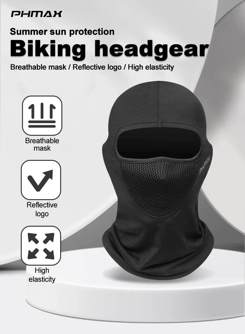 PHMAX Balaclava Bike Head Cover Summer Men Women Ski Mask Full Face Mask Hiking Cycling Camping Hunting Military Airsoft Cap