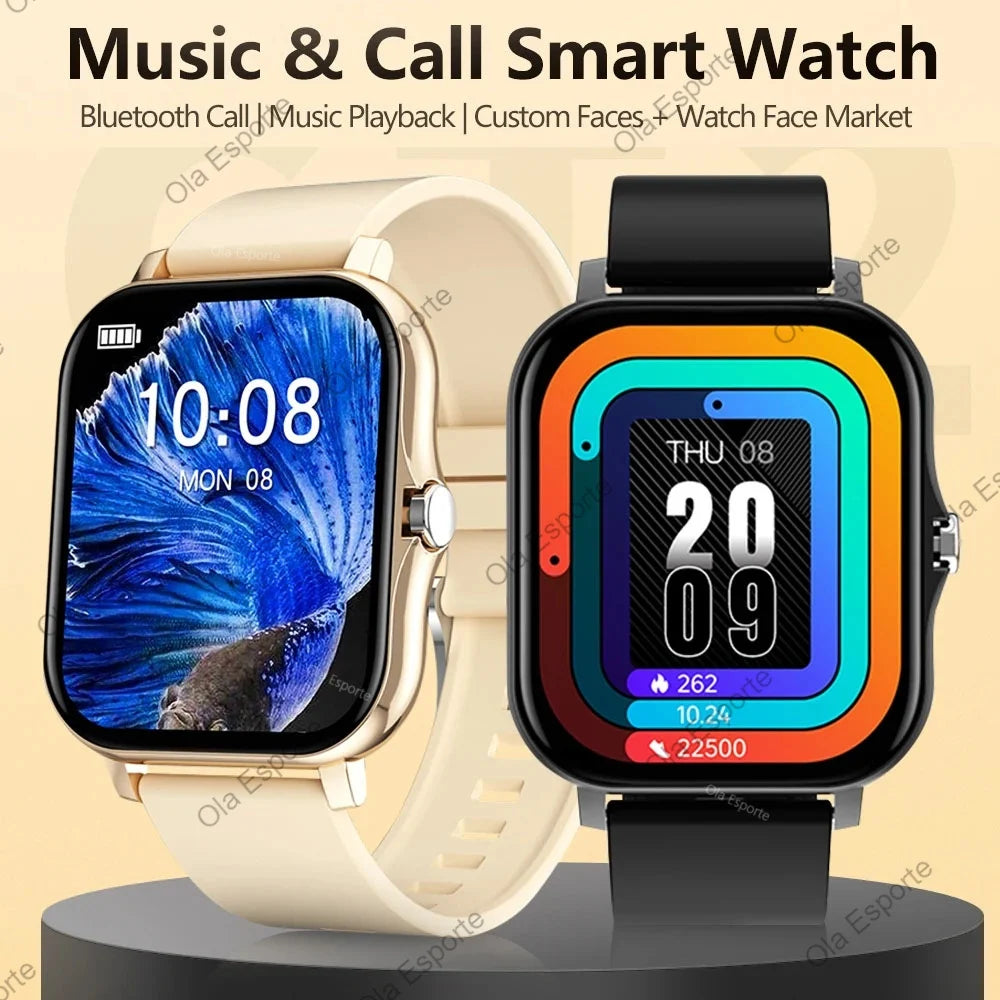 2025 New Smart Watch 1.83-inch HD Display Bluetooth Call Message Alert Sports Mode Smartwatch For Men Women Wristwatches Gifts