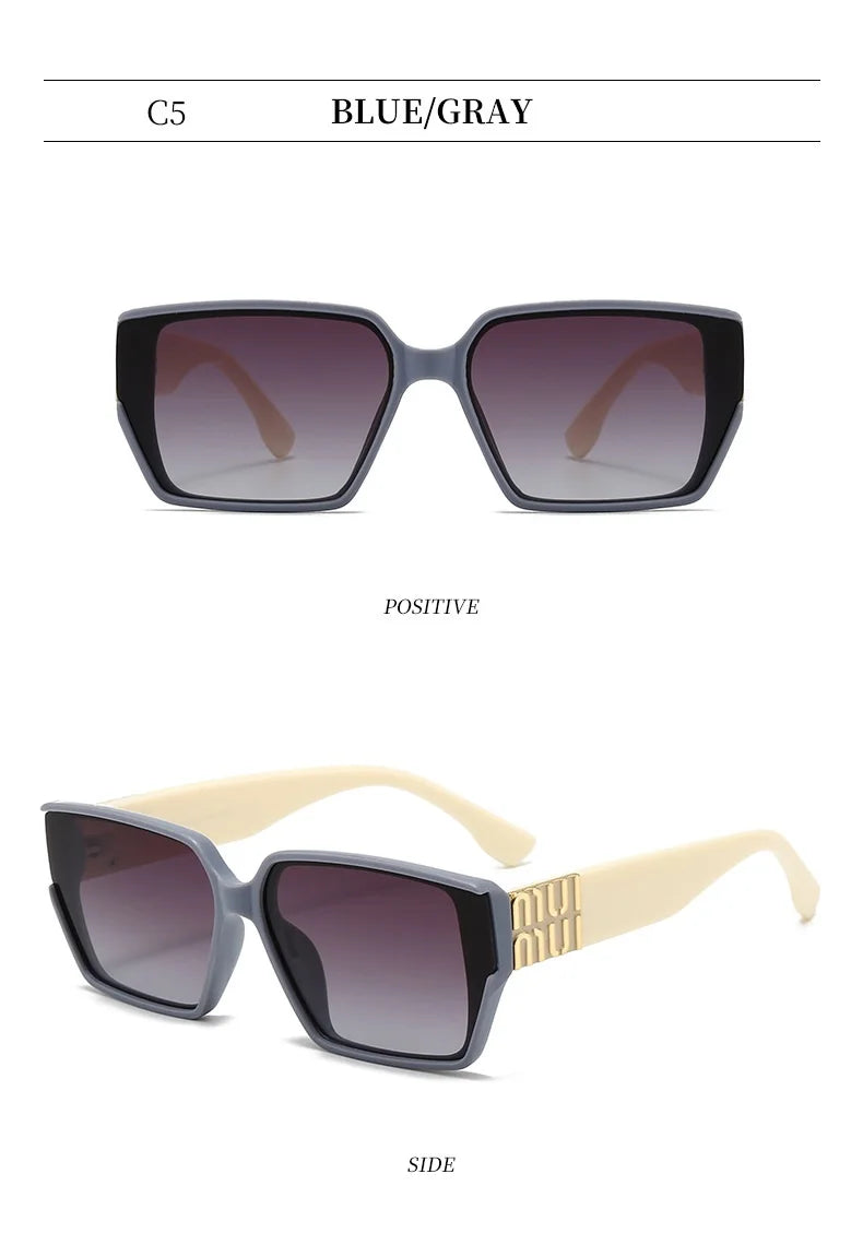 Fashion MM Designer Sunglasses for Women and Men Stylish Square Luxury Glasses Unisex Trend Vintage Shades UV400