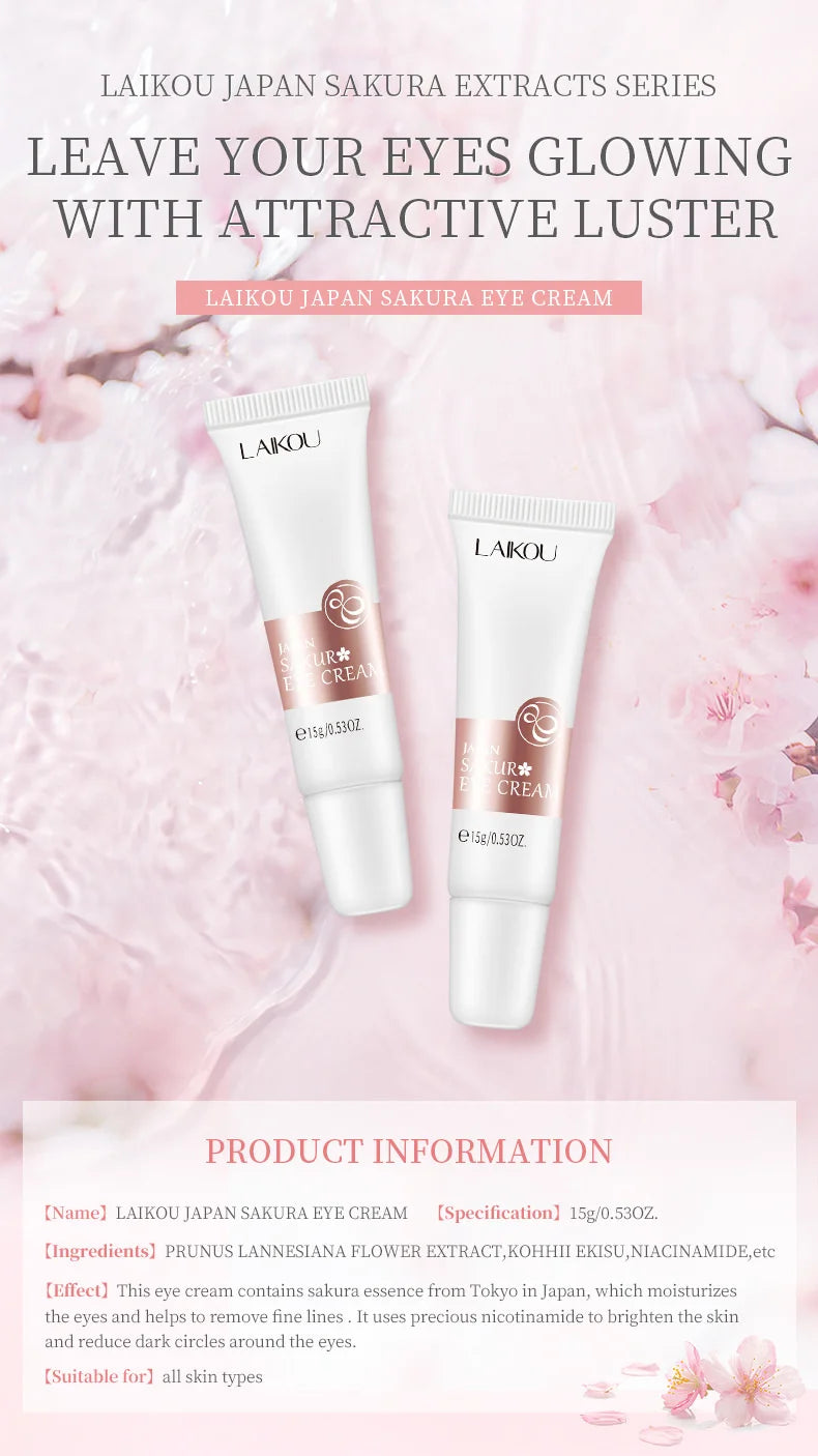 7pcs Sakura Skin Care Set Moisturizing Brightening Sunscreen Cleanser Fine Lines Delay Skin Aging  Nourish Daily Face Care Suit