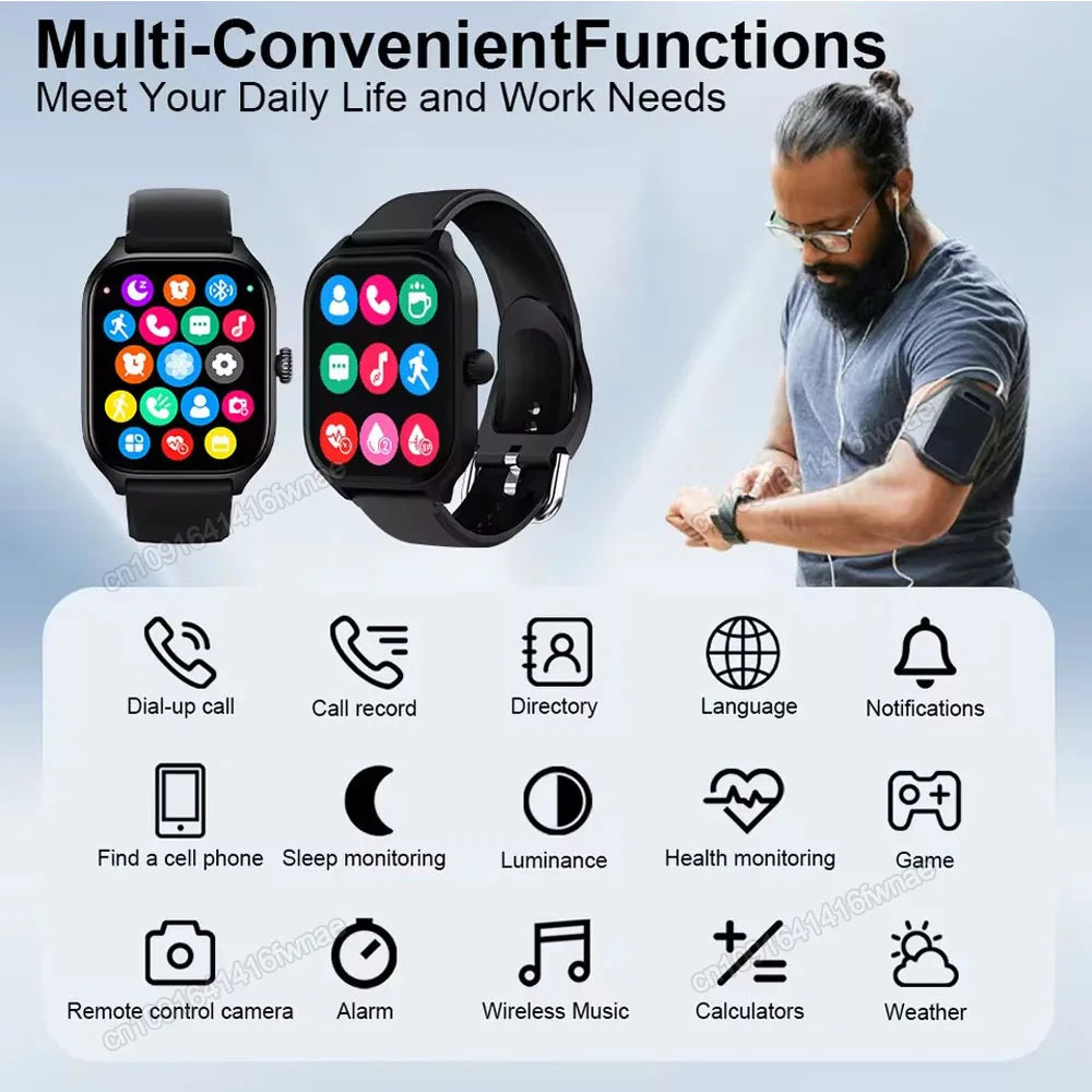 New Outdoor Military GPS Smart Watch Men Waterproof Multiple Sport Mode Fitness HD Bluetooth Calls Smartwatch Men Women Bracelet