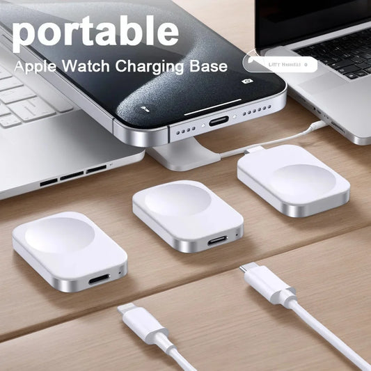 Wristwatch & Phone Wireless Charging Station - Portable Charger for Wristwatch and Mobile Phone