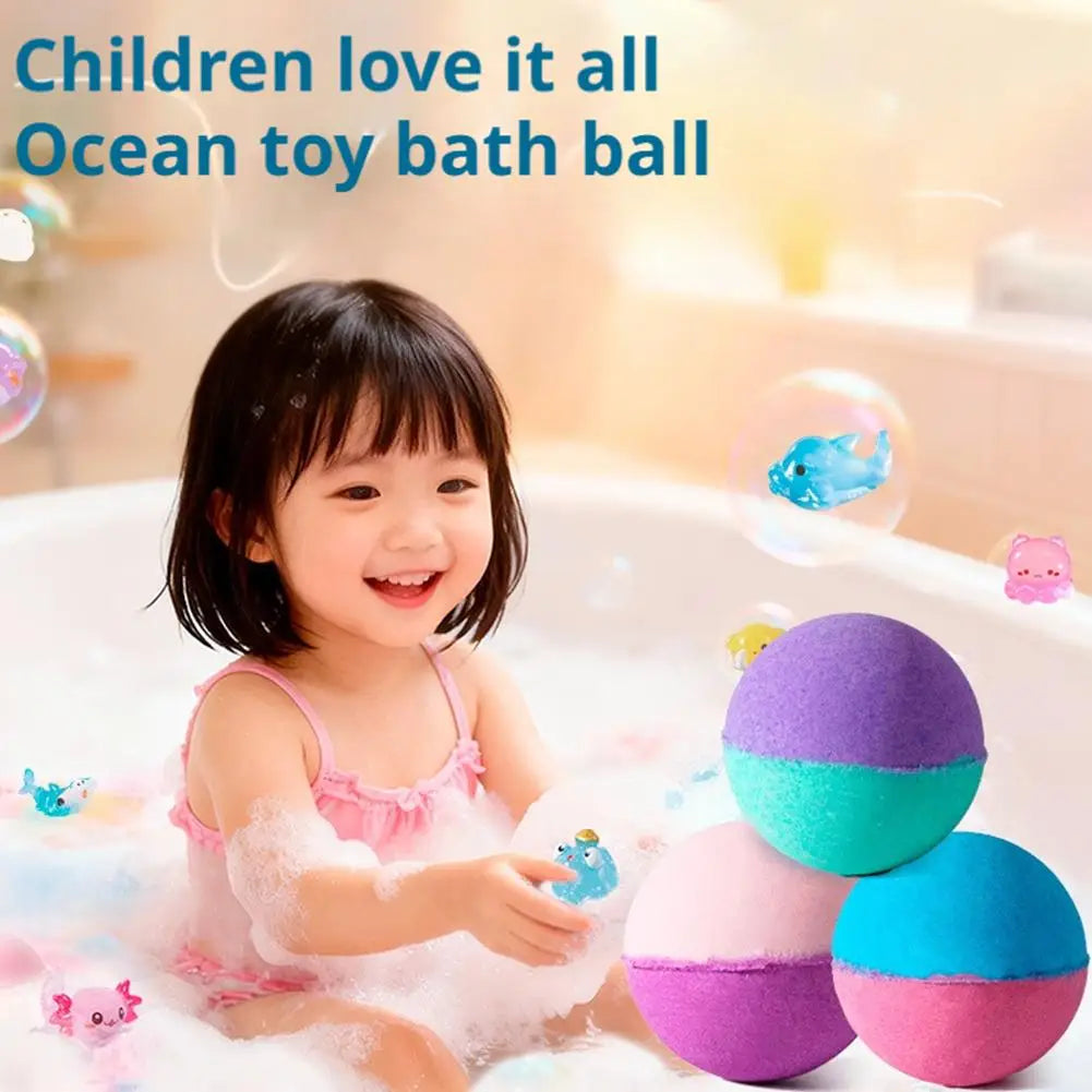 Bubble Bath Bombs For Kids 12 Pack Ocean Themed With Hidden Floating Toys Safe Essential Oil Moisturizing Bath Fizzies