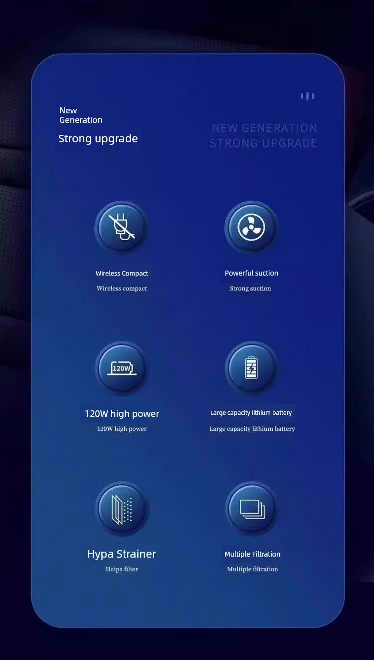 Mini Car Wireless Charging Automobile Vacuum Cleaner For Home Powerful Large Suction High Power Small Handheld Vacuum Cleaner