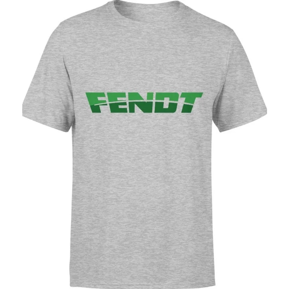 Men's Casual Ice Silk Short-Sleeved T-Shirt Quick-Drying Clothes Tractor FENDT Summer Solid Color Mesh Breathable Sportswear