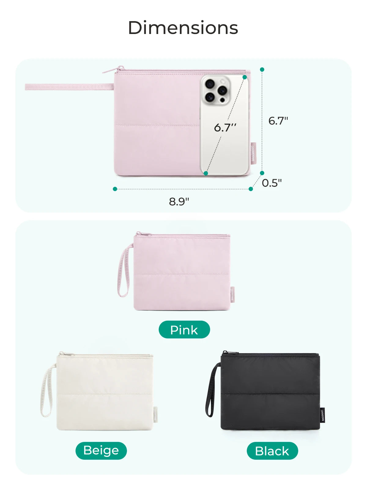 BAGSMART Mini Makeup Bag Portable Cosmetic Storage Bag Earphone Purse Jewelry Organizer Pouch Women Sanitary Napkin