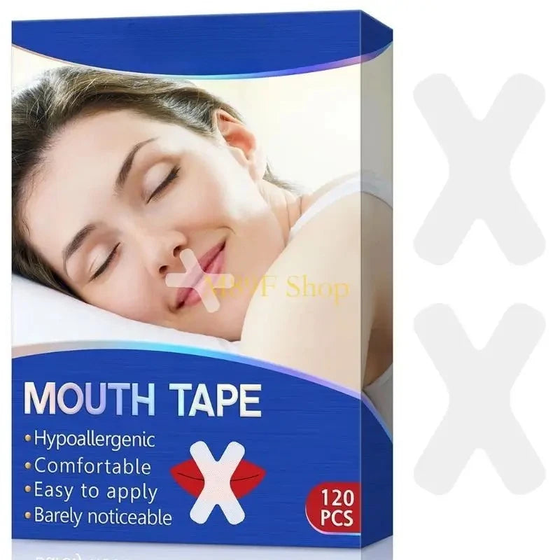 120PCS sleeping mouth tapeAdult Night Sleep Anti snore Improve Nose better Breathing Patch Mouth Correction Orthosis Tape SMZH09