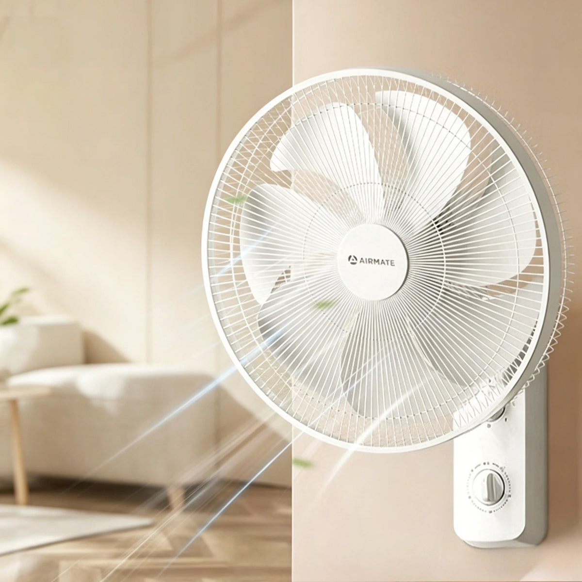 Quiet 7-Blade Wall Mount Fan Remote Control Commercial Fan for Restaurant Canteen, Dorm and Industrial Spaces