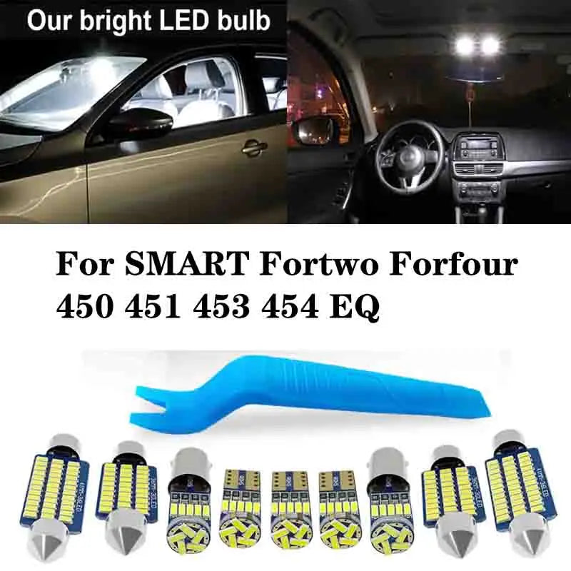 Car Interior LED Light Canbus For SMART Fortwo Forfour 450 451 453 454 EQ City-Coupe Cabrio Electric Drive Parts Accessories