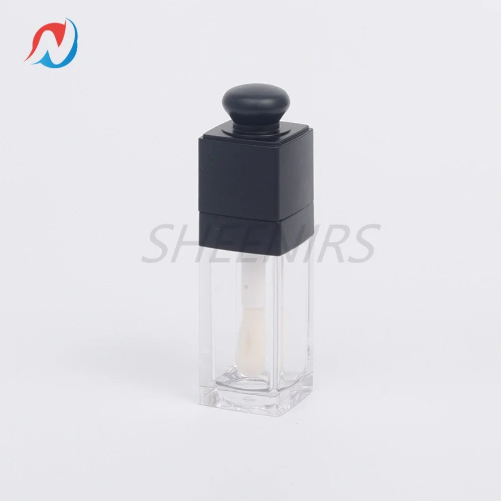 24pcs Empty 8ML Square clear Lip Gloss Tube big doe foot wand lipstick for Lip oil tint bottles container Lip Balm Tube