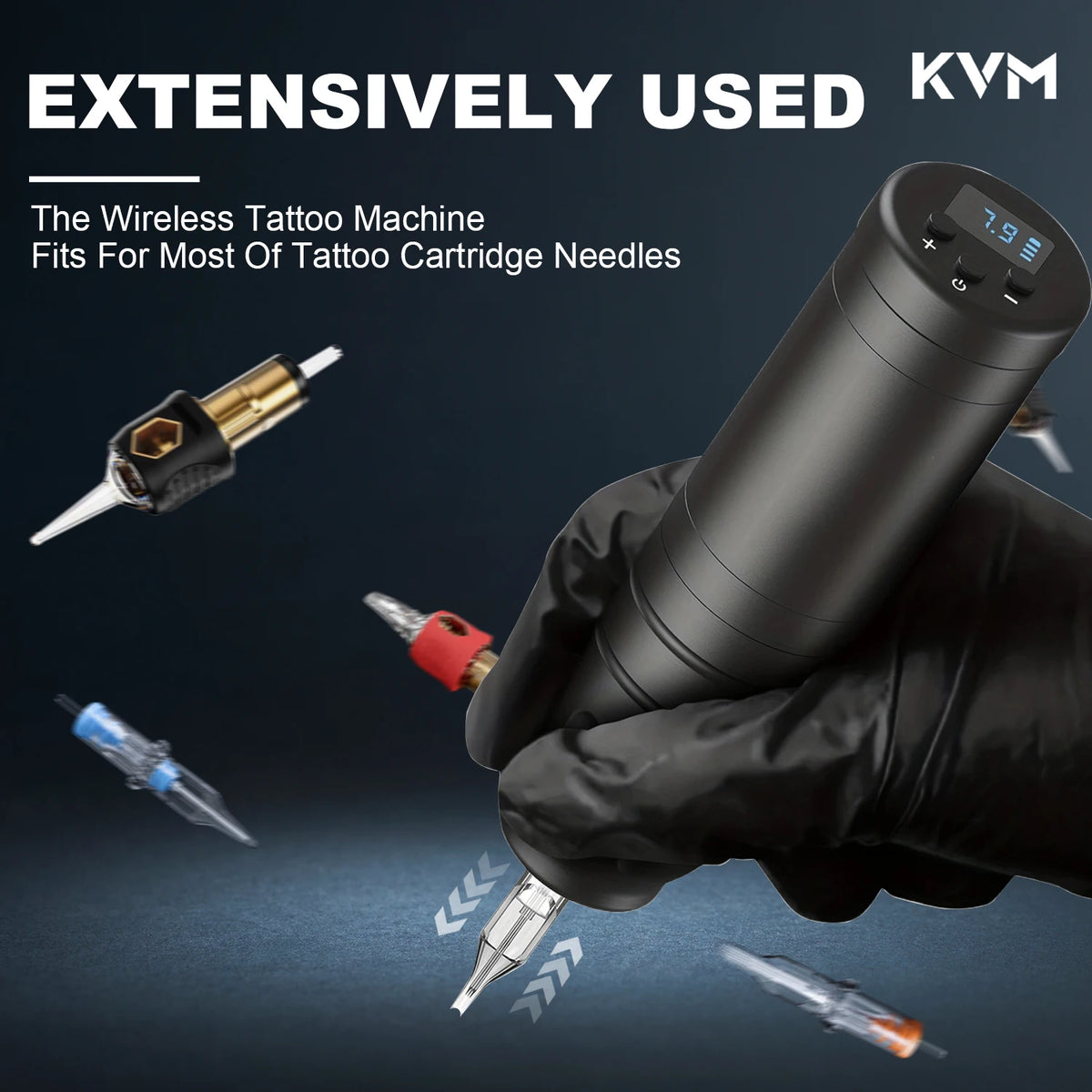 Portable Wireless Tattoo Machine 1500mAh Rechargeable Tattoo Pen LED Screen Display Professional Body Art Tattoo Supplies