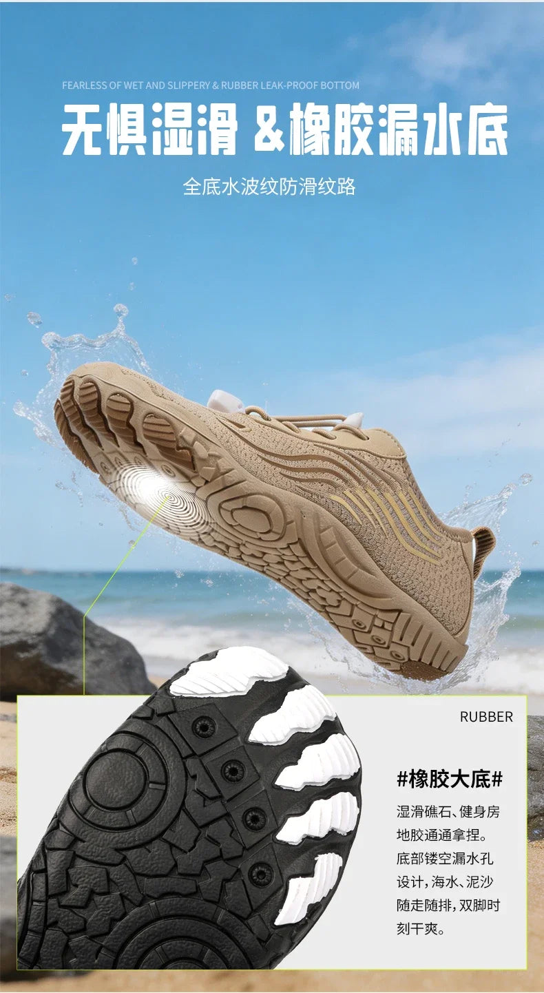 Aqua Shoes For Women Men Barefoot Water Shoes Anti-Slip Quick-Drying Outdoor Beach Upstream Wading Swimming Shoe Sneakers Unisex