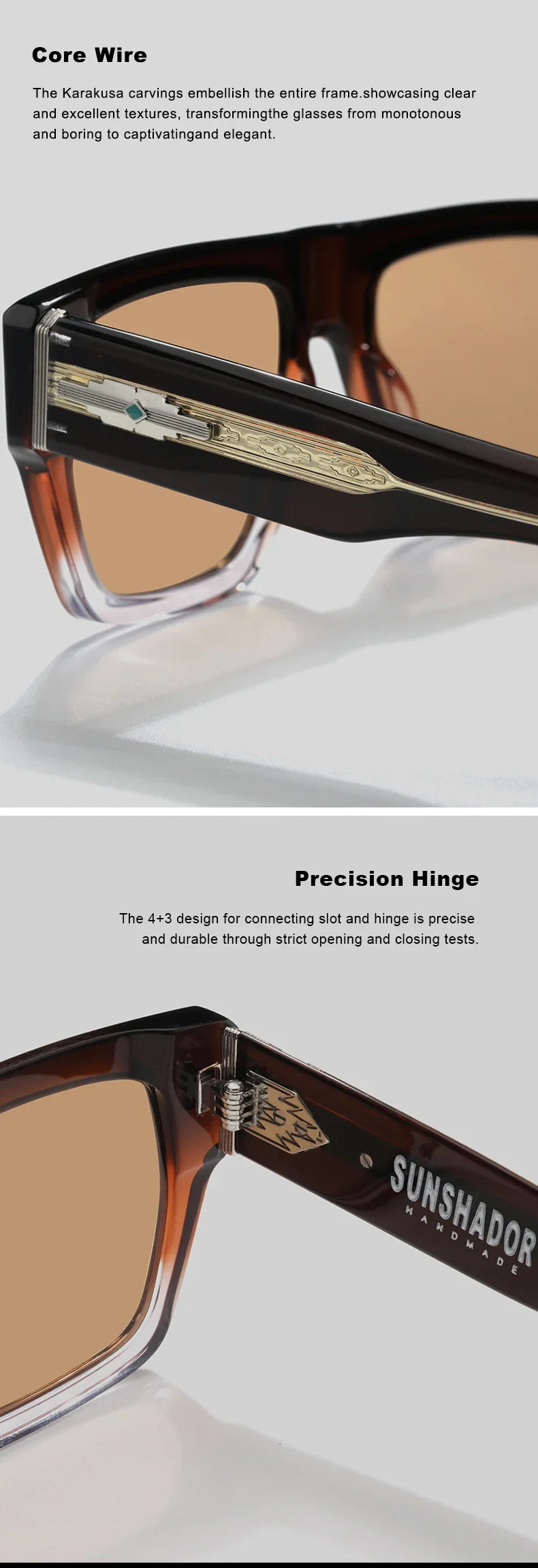 Pure Handmade Top Quality Fashion Square Acetate Luxury Sunglasses Men Women Personalized Designer Outdoor UV400  Sunglasses