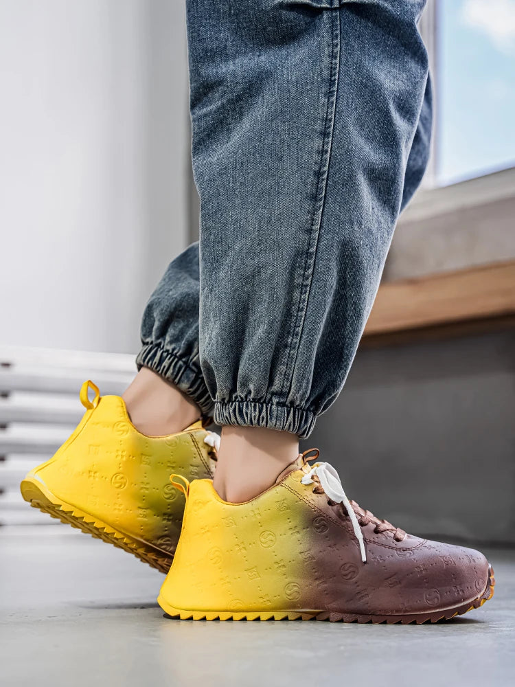 Men's Casual Sports Shoes Are Lightweight Comfortable Printed Trendy Versatile and Easy To Match with Street Style