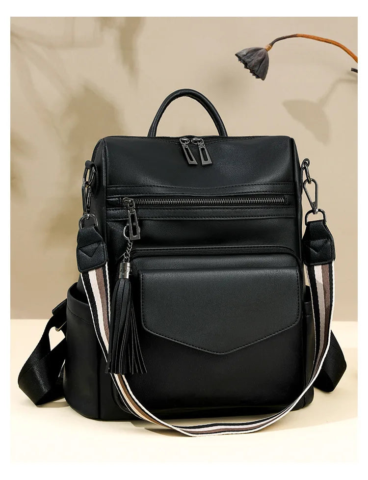 Winter Women's Backpack European Retro Two-shoulder Bag Luxury PU Composite Bag Commuter Single Shoulder Bag Leisure Travel Bags