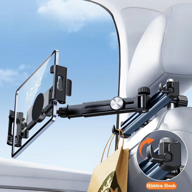 Hipacool Car Phone Holder Tablet Seat Back Stand Headrest Back Seat with 360° Rotatable for 4.7-12.9" for iPhone iPad Universal