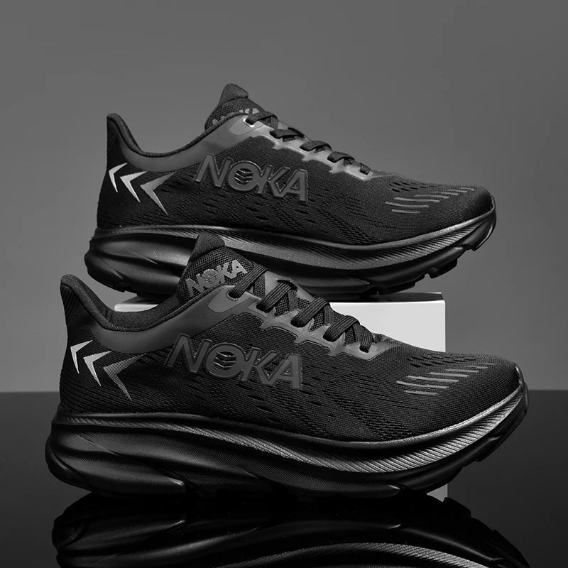 Men's Running Shoes Jogging Breathable Mesh Cushioning Non-Slip Outdoor Shoes Couple Trainer Race Sneakers