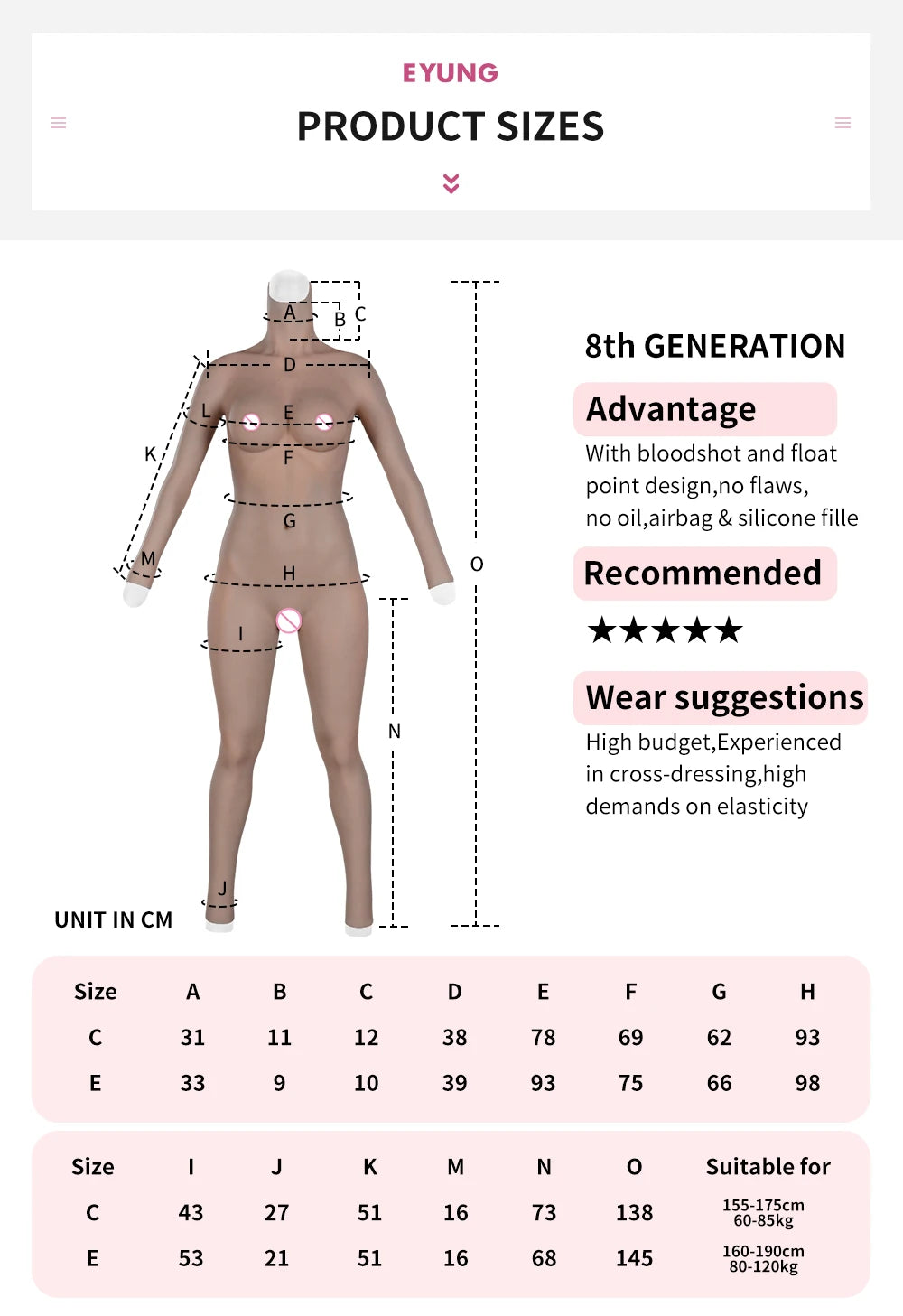 EYUNG Bodysuit Crossdressing Pussy Body Suit Cosplay Silicone Breasts Shemale Full Silicone Bodysuits Sissy Underwear Panties