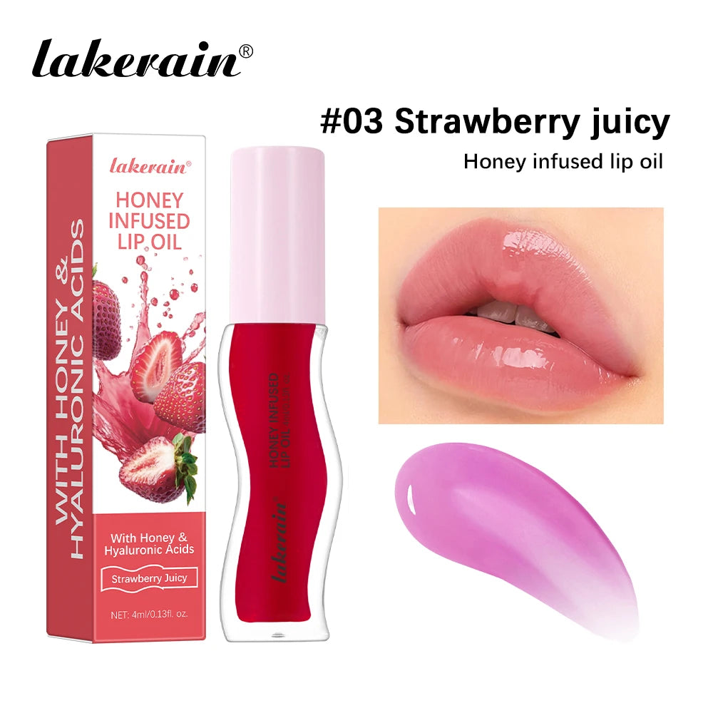 Moisturizing Lip Gloss Oil Nourishes Hydrates Glossy Lips Care Lipstick Plumping Exfoliating Pink Plumping Gloss Oil Makeup