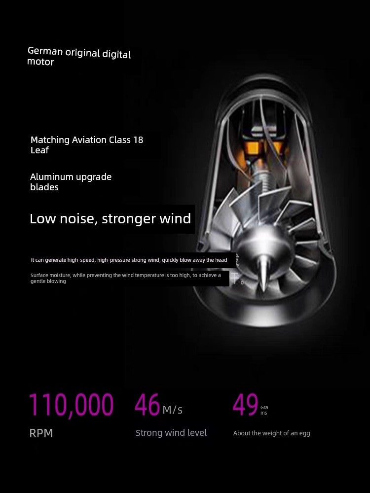 Hair Dryer For Home Negative Ion Top with High-Speed Hair Dryer Student High-Power Negative Ion Leaf-Free Hair Blowing Hair Dryer
