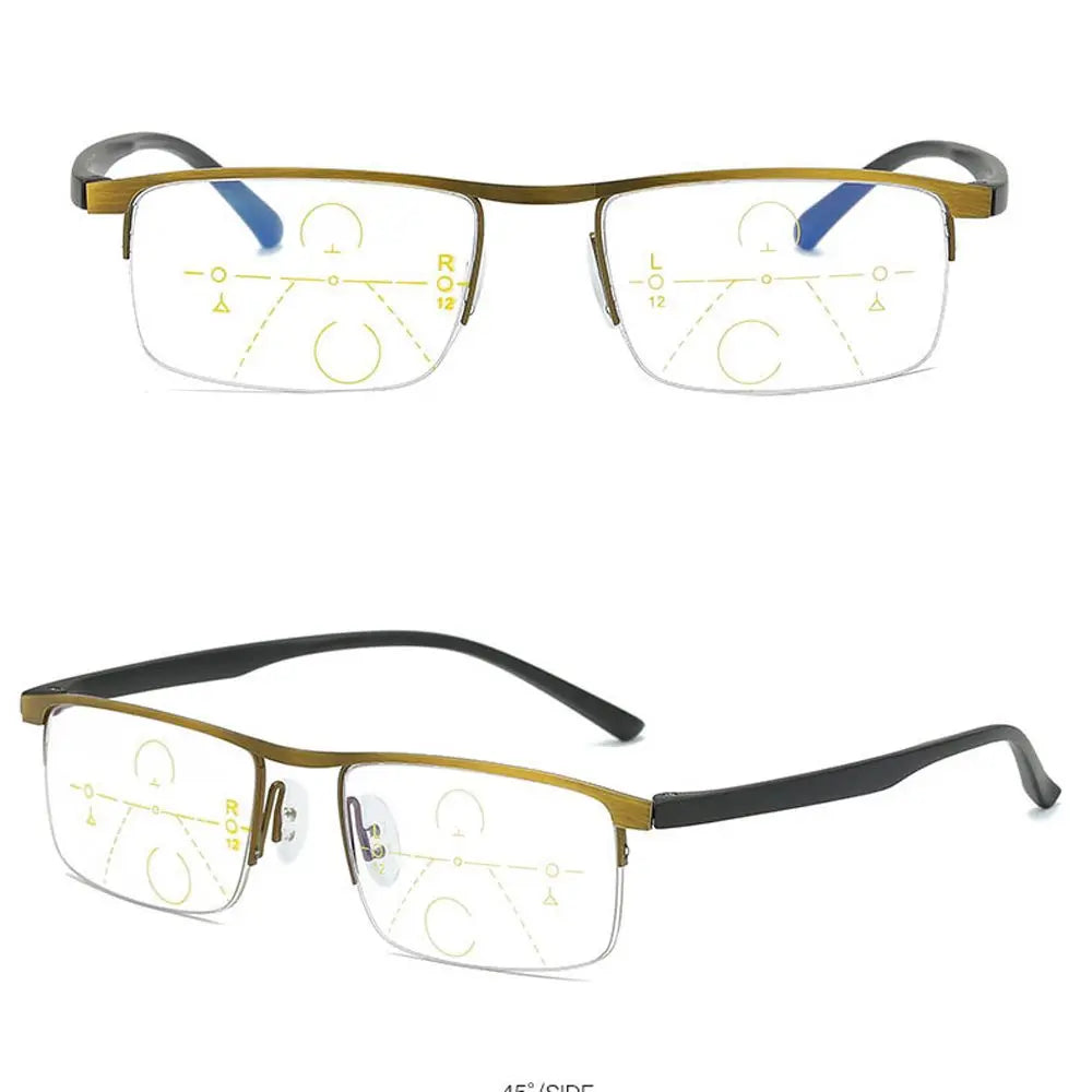 Automatic Adjustment Dual Light Presbyopia Eyeglasses Computer Eyeglasses Hyperopia Eyewear Anti-blue Light Reading Glasses