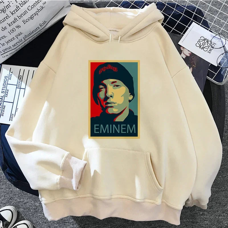 Eminem Print Hoodies Men/Women Casual Fashion Hooded Shirt Woman y2k Long Sleeves Pullover Fashion HipHop Sweatshirts Harajuku