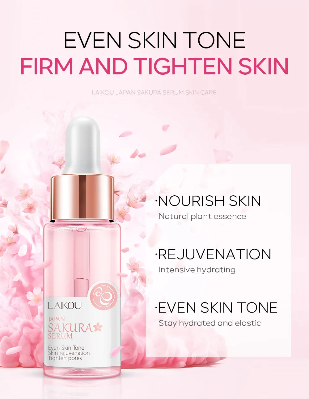7pcs Sakura Skin Care Set Moisturizing Brightening Sunscreen Cleanser Fine Lines Delay Skin Aging  Nourish Daily Face Care Suit