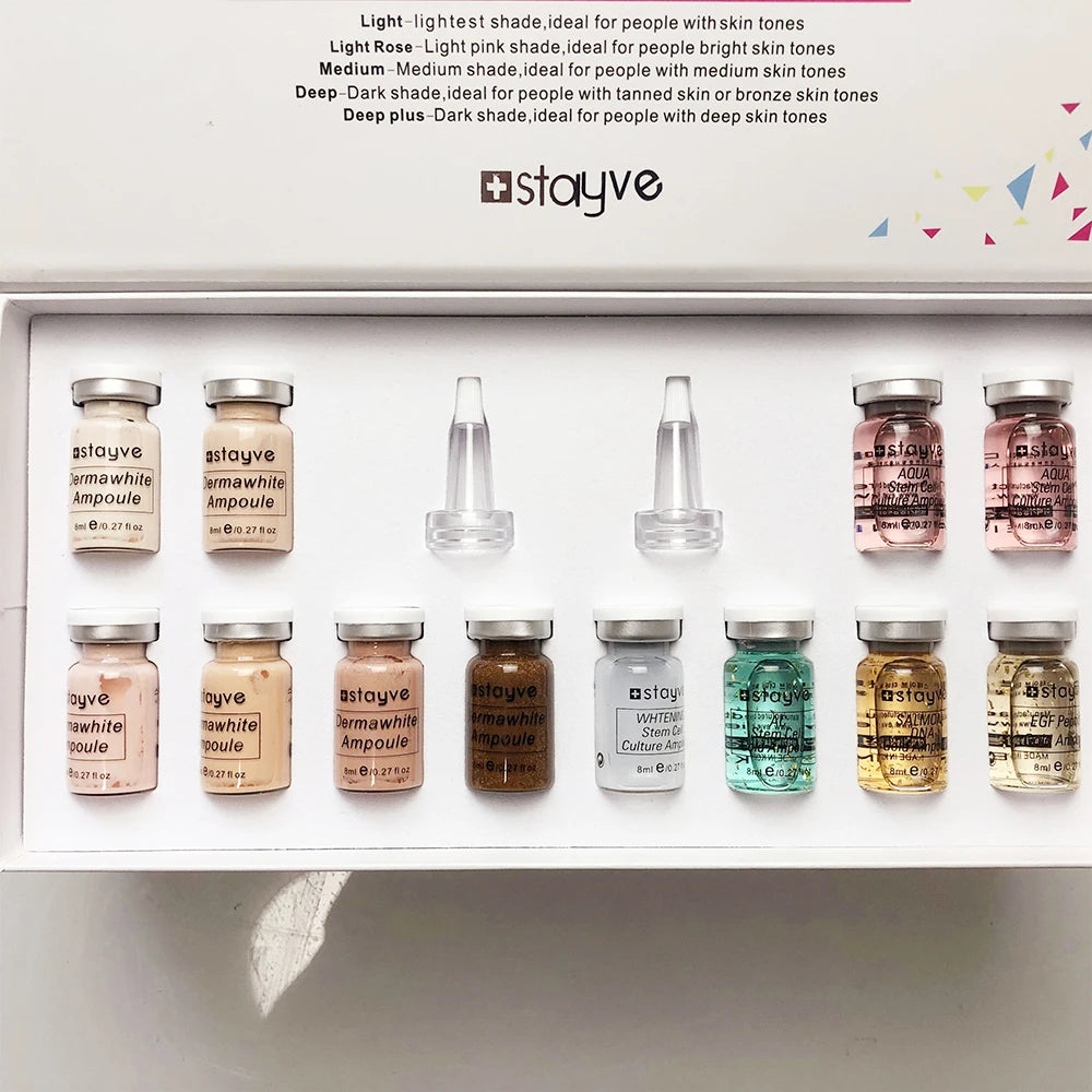 Korea Stayve BB Cream Glow Skin Booster Ampoule Kit Niacinamide/Salmon DNA  Face Foundation Moisturizing Cream Skin Care Beauty