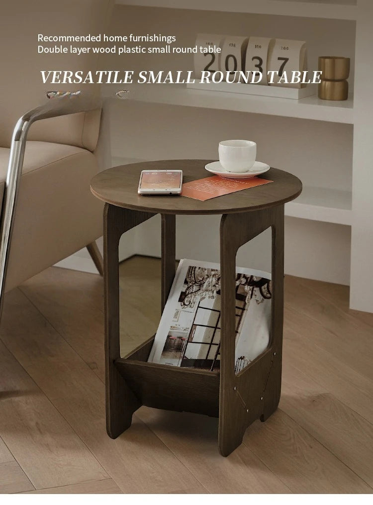14 Inch Sofa, Side Table Bedroom Bedside Table Multifunctional Splicing Balcony Coffee Round Table Living Room Bookshelf