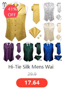 Hi-Tie Pure Black Silk Mens Shirts Plain Smooth Long Sleeve Formal Dress Blouse for Male Wedding Business Events Oversized Gift