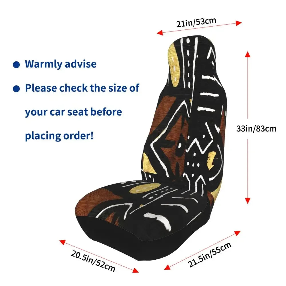 Antique African Textile Print Universal Car Seat Cover Protector Interior Accessories Women Seat Cushion/Cover Seat Protector