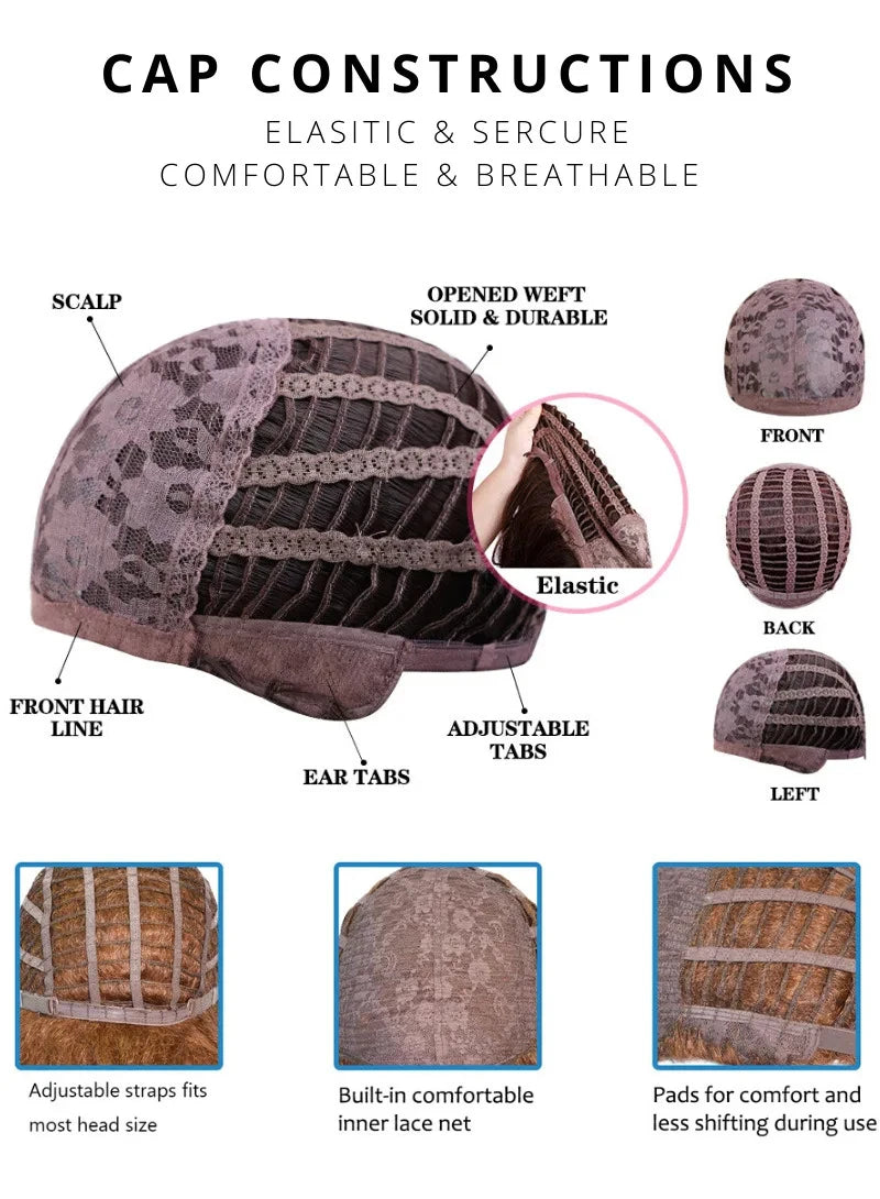 Ashely Black Wig Female Headband Body Wavy Rose Hair Net Models in French Bangs High Quality Simulation Hair Synthetic Wig 가발