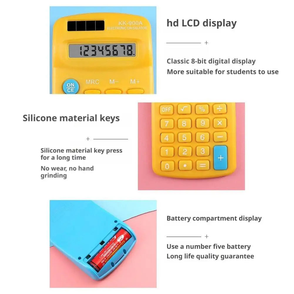 8 Digits Standard Electronic Calculators With Large LCD Display Battery Powered Calculator For Home Office School Financial Tool