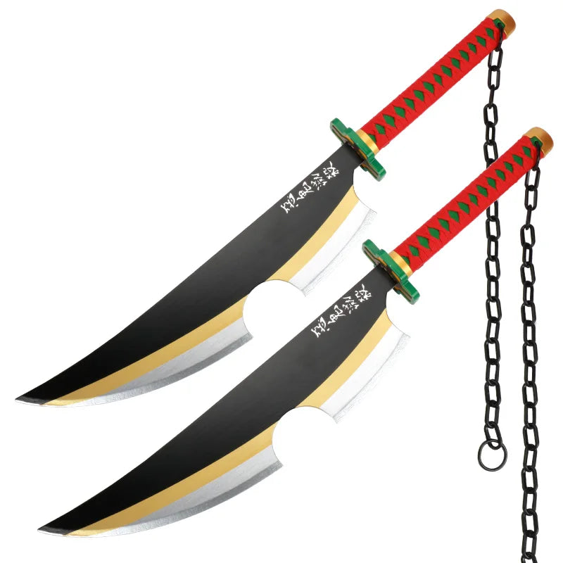 Anime Katana 104cm/41in Tanjiro Zenitsu Kyoujurou Samurai Swords Original Texture  Anime Katana  Cosplay Bamboo Wooden Toy Sword