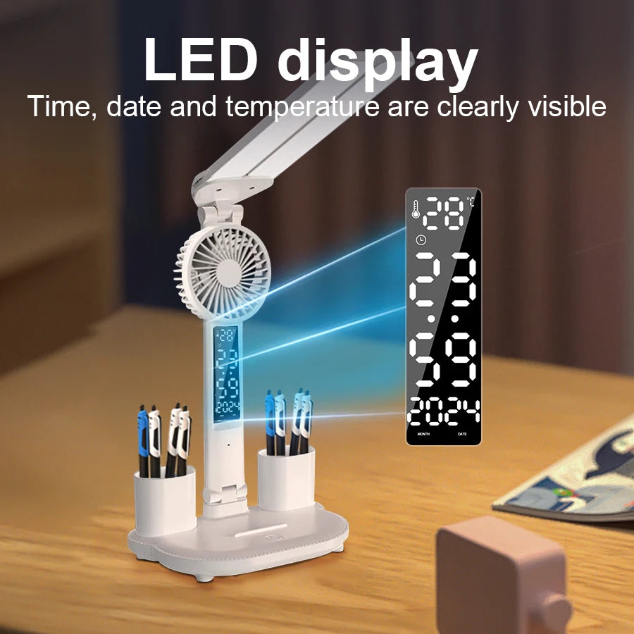 Rechargeable Led Desk Lamp for Study Table Lamp Led Eye Caring Light With 3 Color Modes Dimmable Reading Study and Office Work