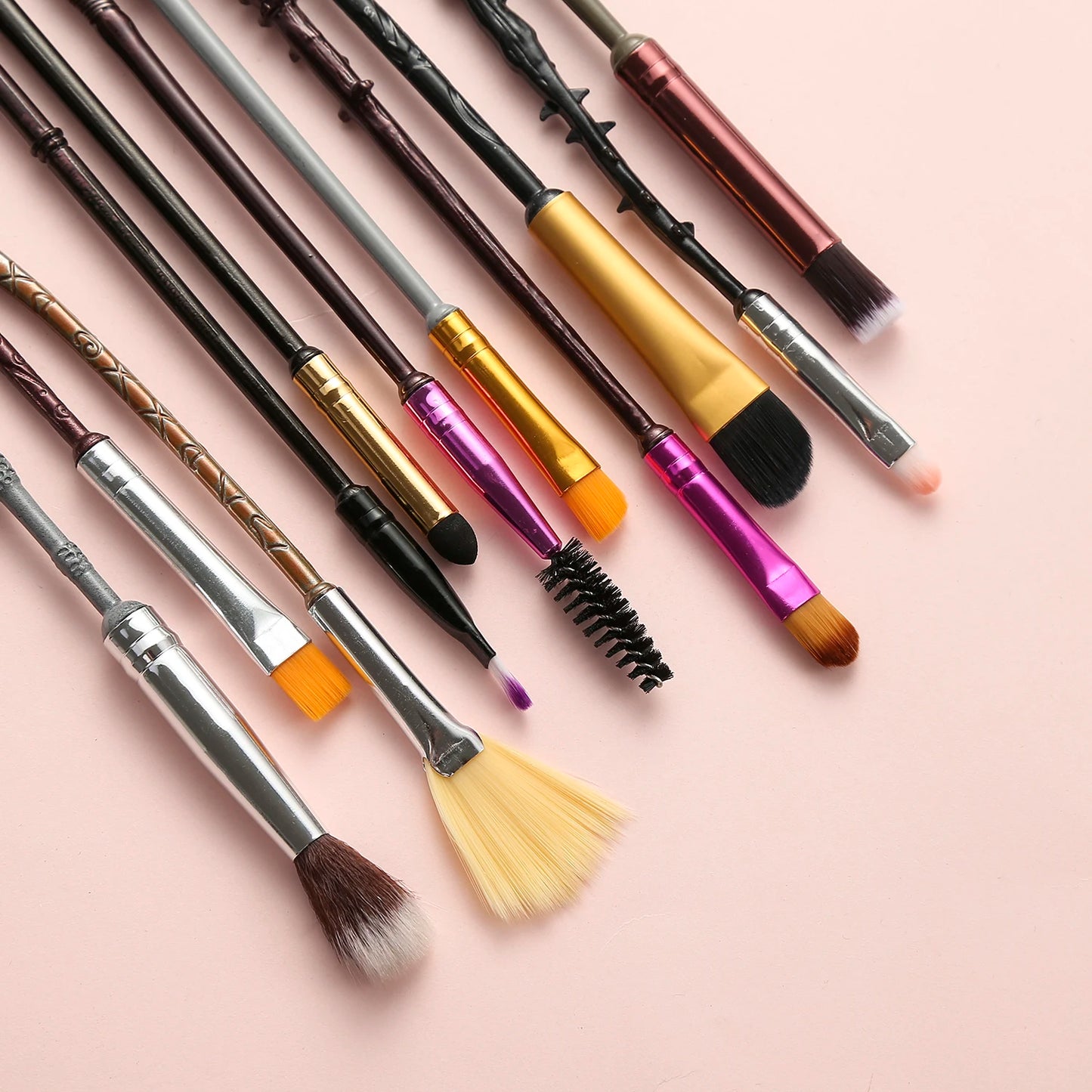 11pcs Harry Potter Series Wand Makeup Brush Set Vintage Metal Makeup Brush Eyeshadow Brush Birthday Party Gift Professional Eye