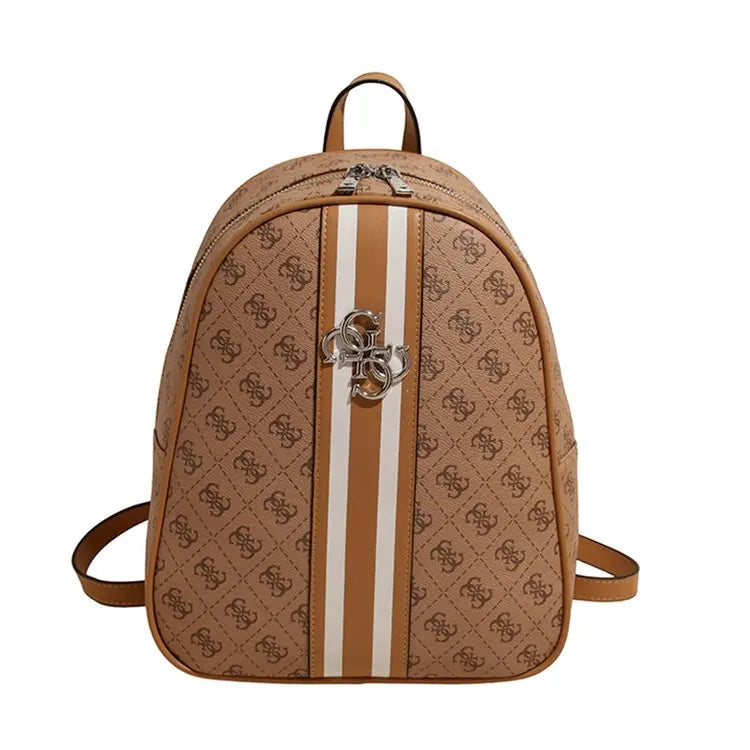 Luxury large capacity outdoor travel handbag, modern trendy women's backpack, classic design zipper shoulder bag