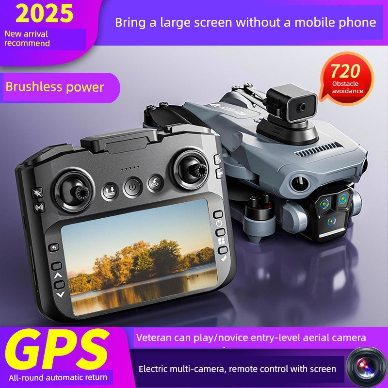 2025 New Arrival Remote Control Aircraft Kids UAV Toy Professional HD Aerial Photography Small Self-Contained Screen for Primary School Students