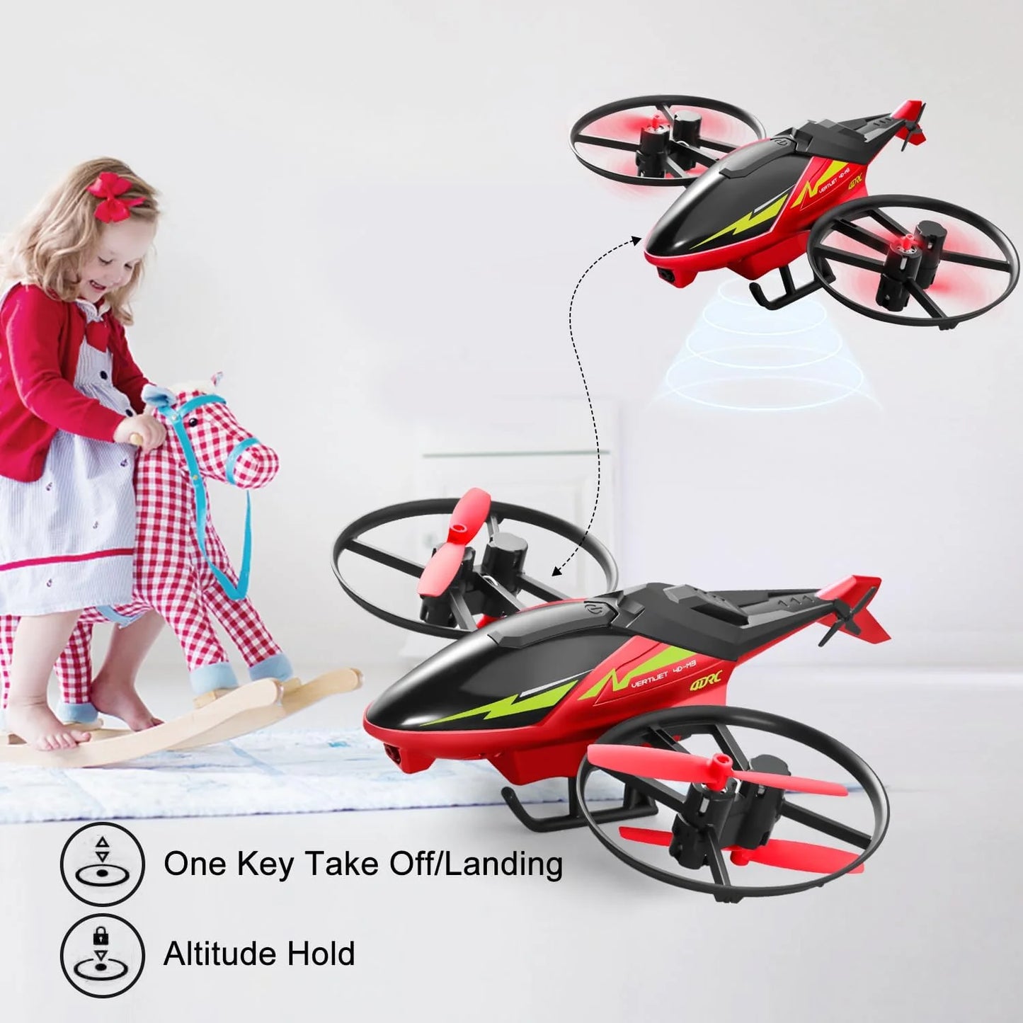 4DRC Mini M3 Drone RC Helicopter 2.4G 3D Aerobatics Altitude Hold Helicopter with Camera Remote Control drone Toys with Blue/Red