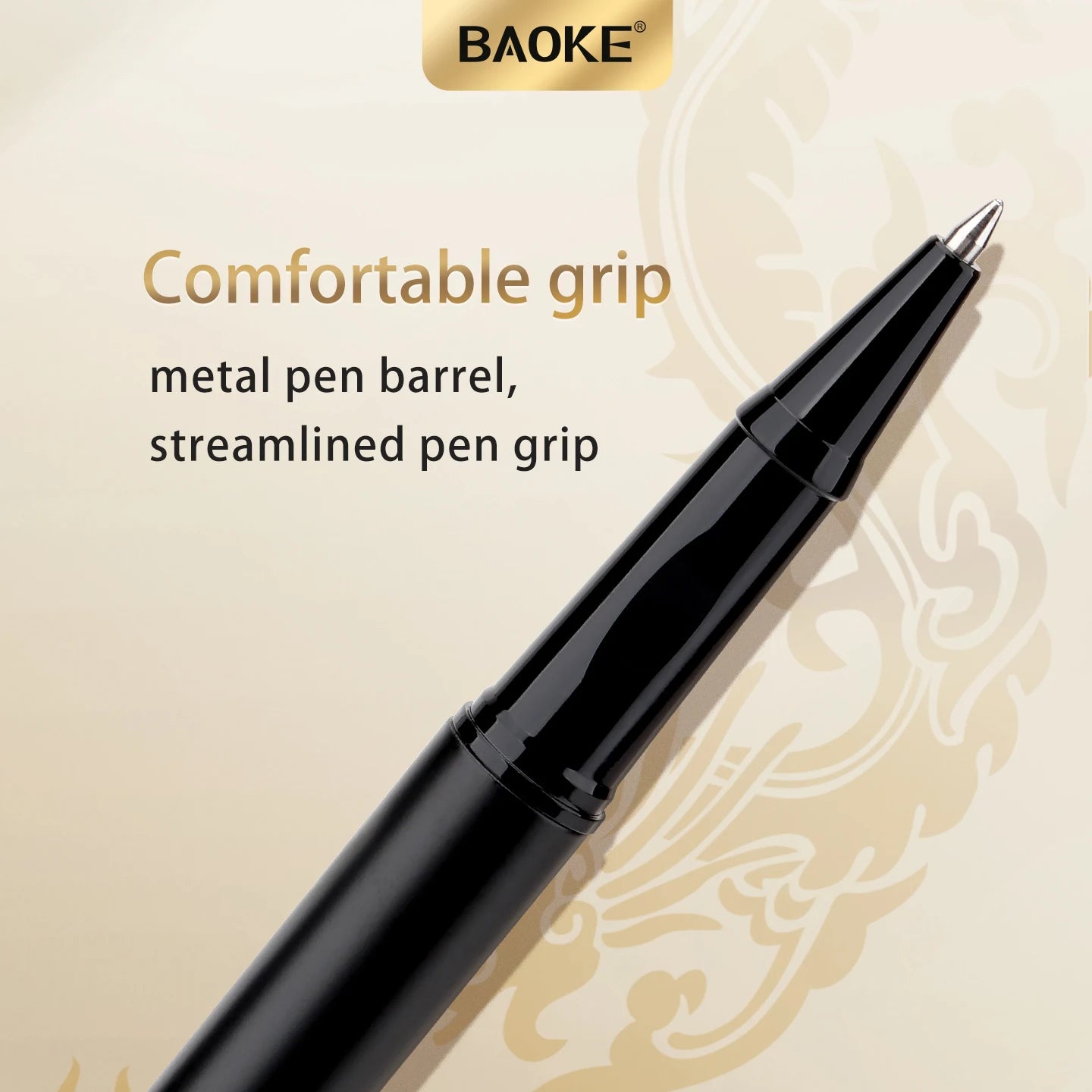 BAOKE PM180 Luxury 0.7mm Metal Gel Ink Pen Set Black Ink 6 Barrel Color Smooth Writing Bullet Tip For Office , Gift，Writing