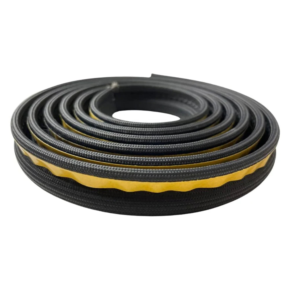10mm Fireplace Sealing Rope Wood Burning Stove Door Self-Adhesive Fiberglass Sealing Cord Fire Resistant 2/3-m Black Gasket Tape