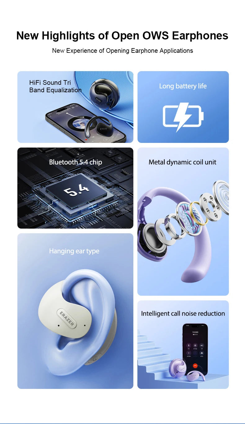 MINISO X15 pro Bluetooth 5.4 Earphones Erazer X15 Sports Wireless Headphones Noise Reduction HD Call Lenovo Earbuds with Mic