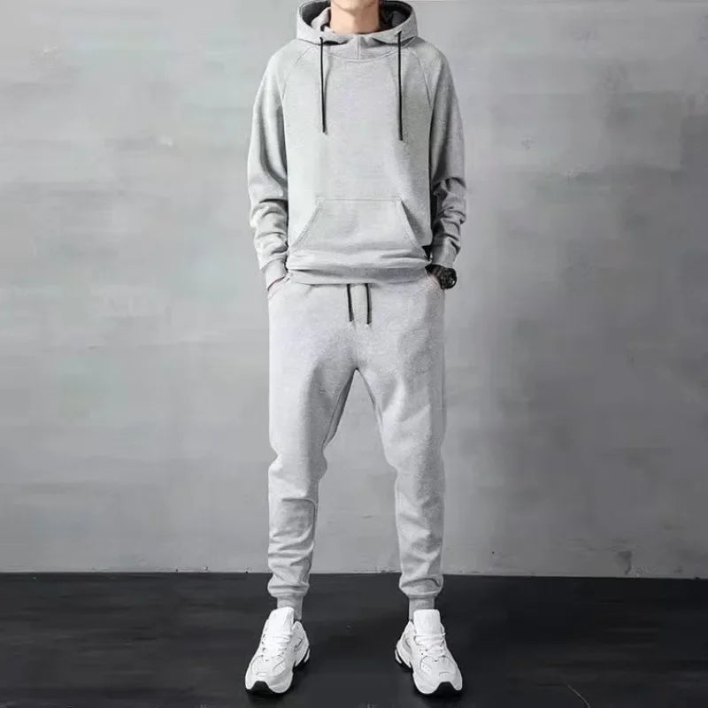 Men's clothing, sporty casual set, for spring and autumn 2025, new style, long-sleeved top and pants, two-piece set, matching
