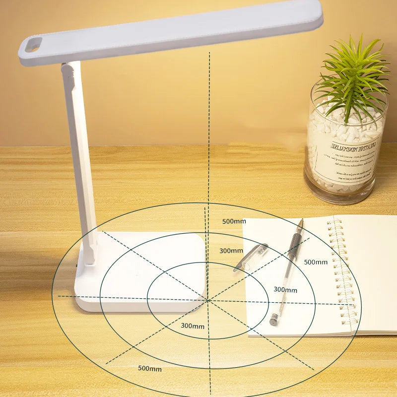 1PC Folding table lamp eye protection touch dimmable LED lamp student dormitory bedroom reading USB charge table lamp