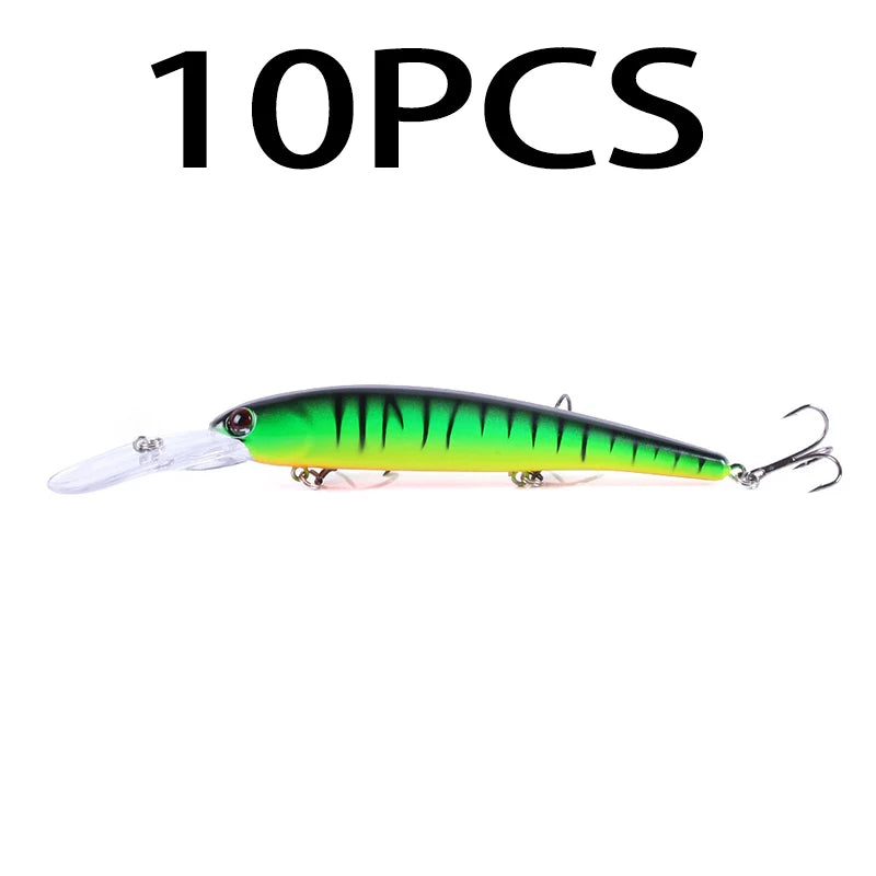 1pcs 16cm 20g Deep Diving Large Minnow Wobbler Lure Artificial Hard Bait Crankbait Bass Pike Perch Walleye Fishing Tackle