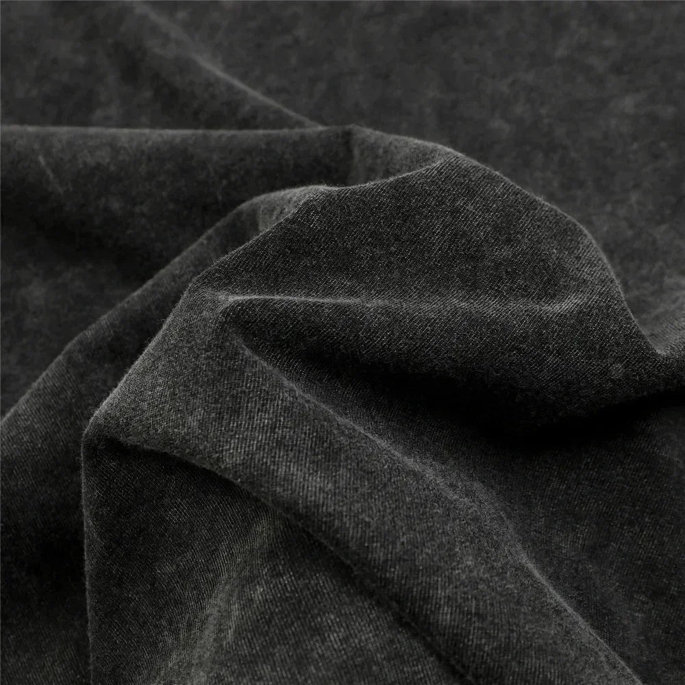 Hot Anime Demon Slayer Kokushibo Graphic T-Shirt Men Women Manga Tshirts Washed Cotton T Shirt Harajuku Unisex Vintage Top Tees