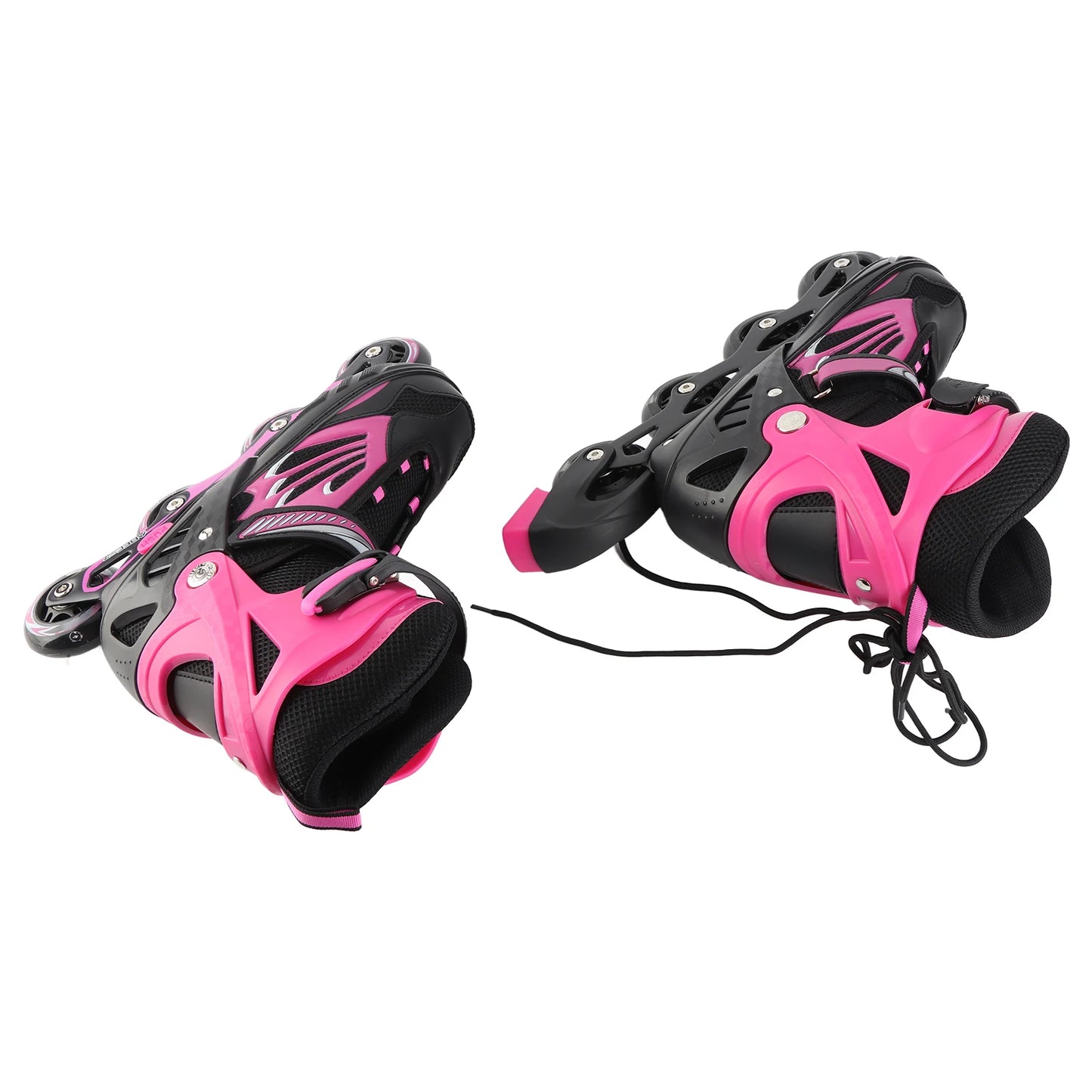 Tomshoo Adjustable Kids Roller Skates w Single Flash Light Wheels, Outdoor Inline Skates for Children Boys Girls Practice Sport