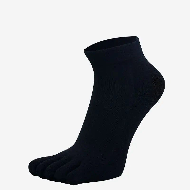 Toe Socks Men cotton Five Fingers Socks Breathable Short Ankle Crew Socks Sports Running Solid Color Black White Grey Male Sox